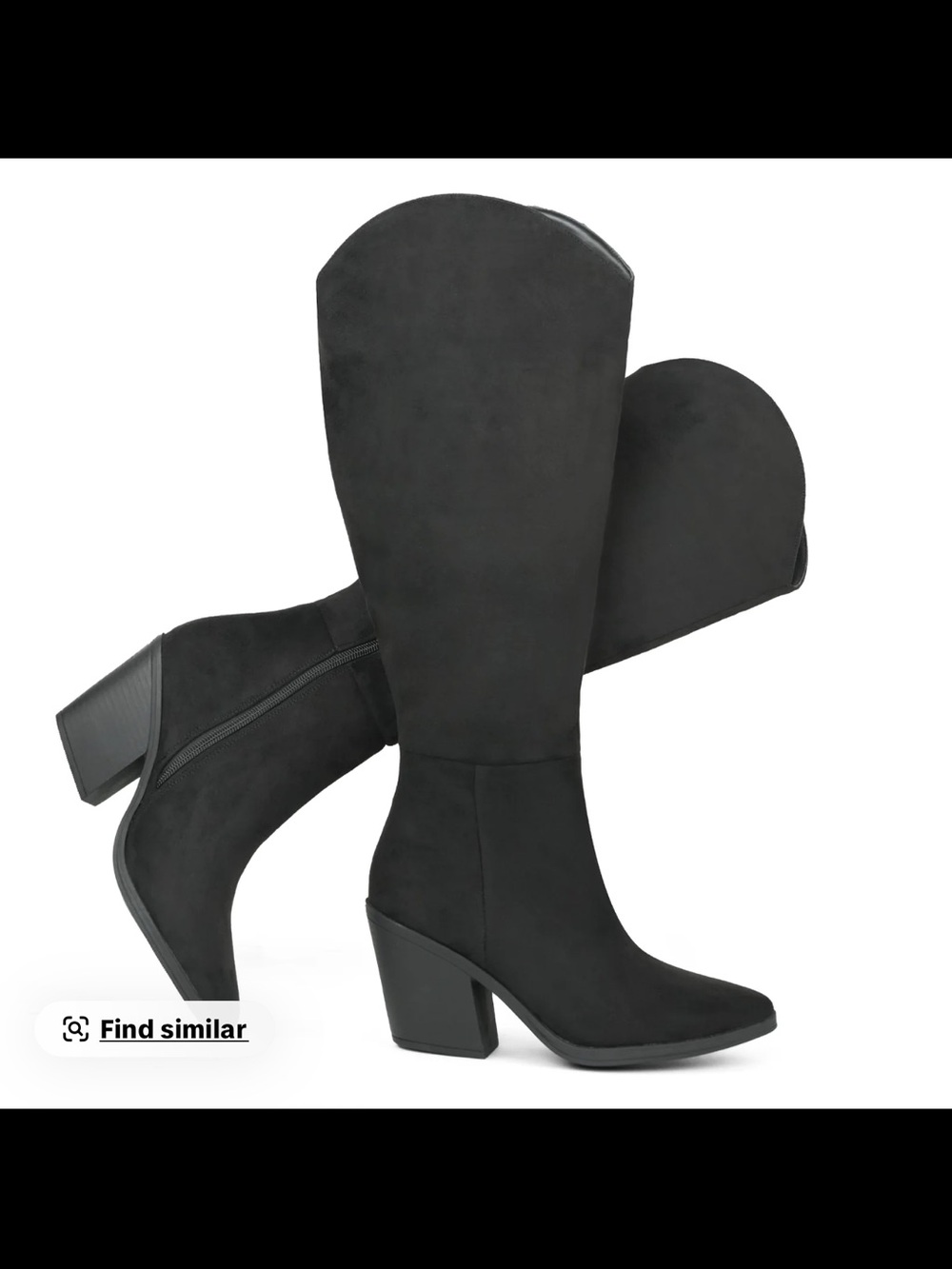 Classic Black Knee-High Women's Boots - Stylish Block Heel